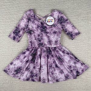 Dot Dot Smile Girls Ballerina Dress 2T Purple Tie Dye Twirl Dress